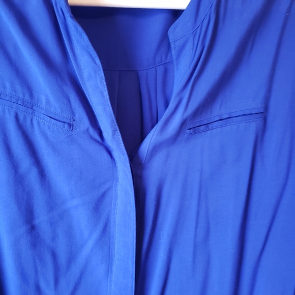 Nordstrom bright blue tunic blouse - Picture 2 of 4